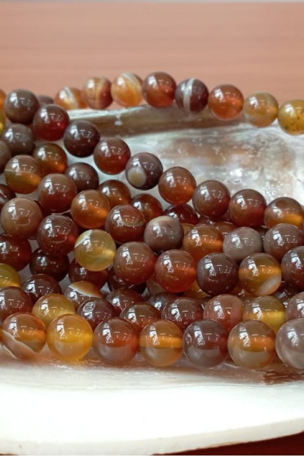 Kahve Akik Dizi Taşı